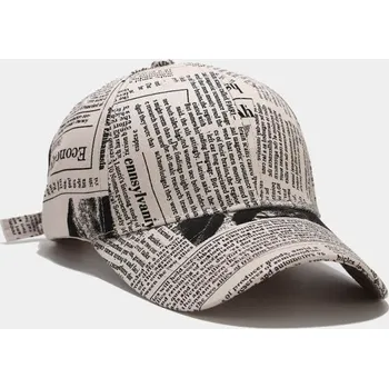 Kšiltovka Kšiltovka s motivem novin krémová