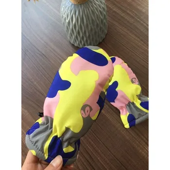 Rukavice Dětské maskáčové palčáky růžová