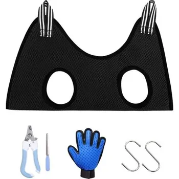 Kosmetika pro kočku Sada pro stříhání a zavěšení koček 2 - 6 kg černá