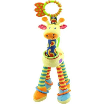 Kojenecká plyšová žirafa s rukojetí