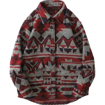 Pánská košile Pánská košile se vzorem F610 červená XS