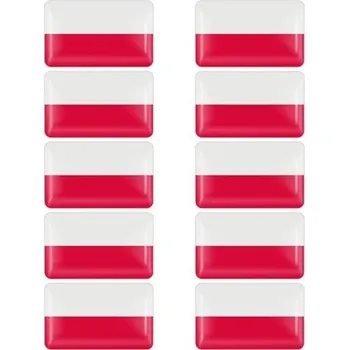 Samolepicí dekorace na vozidlo Samolepka vlajka Polsko 10 ks