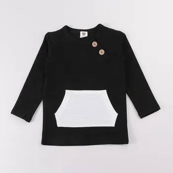 Dívčí tričko Dětské tričko s dlouhým rukávem T2512 černá 3