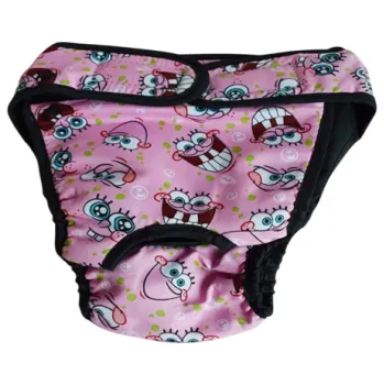 Obleček pro psa Hárací kalhotky pro psy Velikost S Obvod hrudníku 40-50 cm Ochranné kalhotky Pratelné Hygienické kalhotky růžová