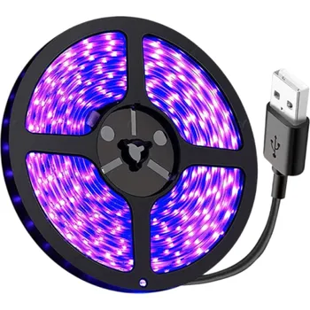 LED páska UV LED světelný pásek 0,5 m 30 LED 395-405nm Ultrafialové světlo Dekorace Osvětlení pro resin UV lepidla Detekce nečistot