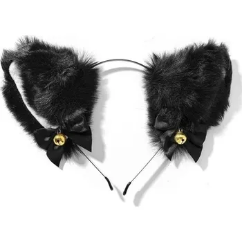 Čelenka s kočičími oušky V167 černá