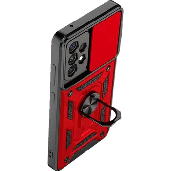 Pouzdro na mobilní telefon Kryt s ochranou fotoaparátu pro Samsung Galaxy S22 Plus červená