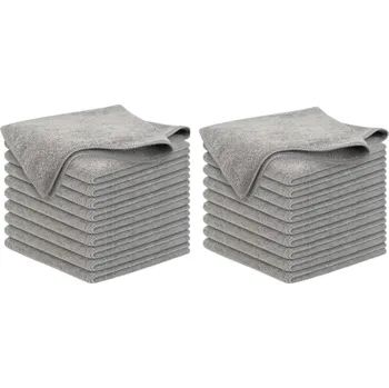 Kuchyňská zástěra Sada 20 ks kuchyňských utěrek 25x25 cm Čisticí hadříky na úklid Savé utěrky na nádobí Odstraňují mastnotu a špínu