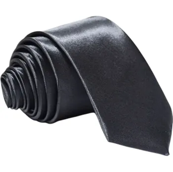 Kravata Tenká jednobarevná unisex kravata 145 x 5 cm Snadno omyvatelná Stylová pánská i dámská kravata Elegantní doplněk ke košili Formální i casual šedá