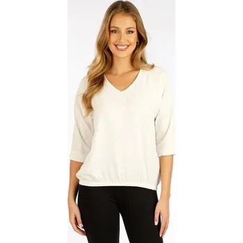 Dámské tričko Dámská halenka LITEX s 3/4 rukávem bílá Barva: smetanová, Velikost: S