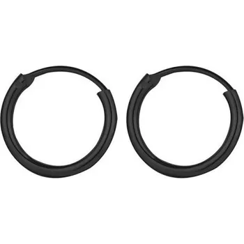 Náušnice Kruhové náušnice G1287 černá 12 mm