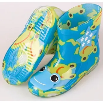 Chlapecká obuv Chlapecké holínky s žábou světle modrá 22