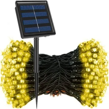 Noční světlo Venkovní LED řetěz 23 m se solárním panelem teplá bílá