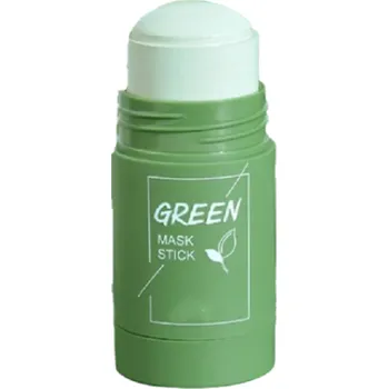 Pleťová maska Hloubkově čistící maska ze zeleného čaje ve formě tyčinky Tuhá pleťová maska ​​ze zeleného čaje na černé tečky Čisticí tyčinka na póry Maska na obličej 40 g