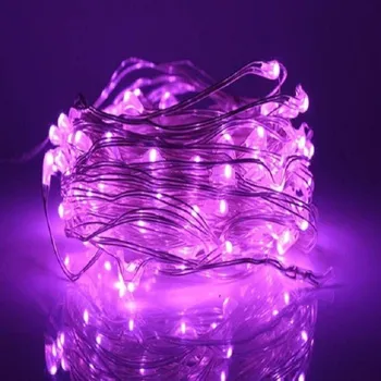 Vánoční dekorace Světelný LED řetěz růžová S