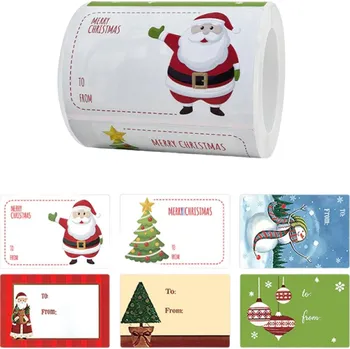 Dárková visačka Vánoční dárkové jmenovky 7,5 x 5 cm 50 ks