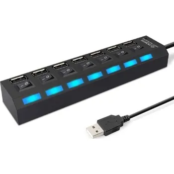USB hub USB 2.0 HUB 7 portů