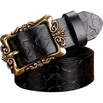 Opasek Stylový kožený černý pásek 90