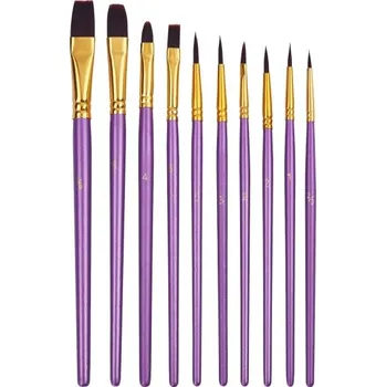 Výtvarná sada Sada štětců 10 ks fialová