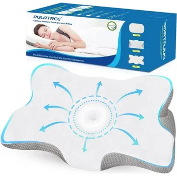 Masážní příslušenství Ortopedický polštář s paměťovou pěnou Proti bolesti krku a ramen Ergonomický design Podpora páteře Lepší spánek Antialergenní 37,5×56,6×11 cm