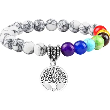 Náramek Náramek sedmi čaker stříbrná