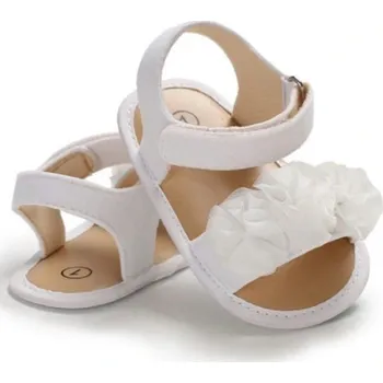Dívčí obuv Dívčí sandály s kvítky A332 bílá 6-12 měsíců