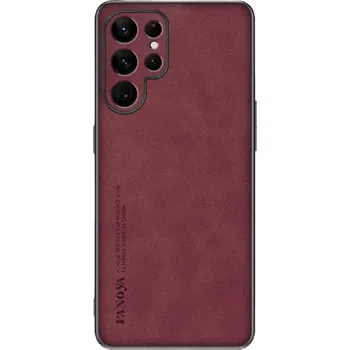 Pouzdro na mobilní telefon Kožený kryt na Samsung Galaxy A14 5G červená