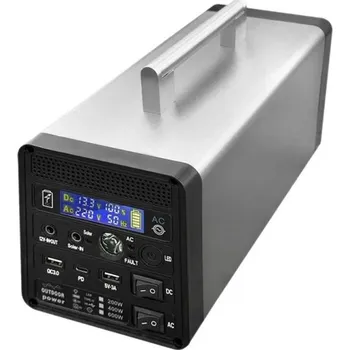 Nářadí pro automobil Přenosný solární generátor Solární elektrárna s LED světlem Přenosná domácí elektrárna 48000 mAh 200W LiFePO4 baterie Nabíjecí stanice 19,7 x 12,5 x 13,8 cm