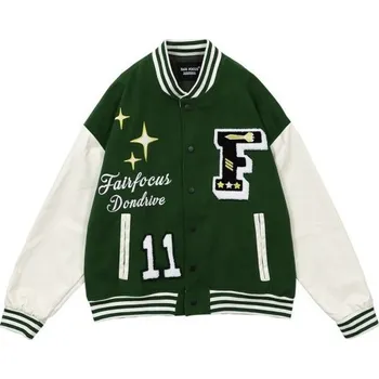 Pánská větrovka Pánská baseballová bunda F1308 tmavě zelená M