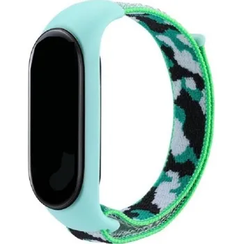 Maskáčový řemínek pro Xiaomi Mi Band 3 / 4 světle zelená