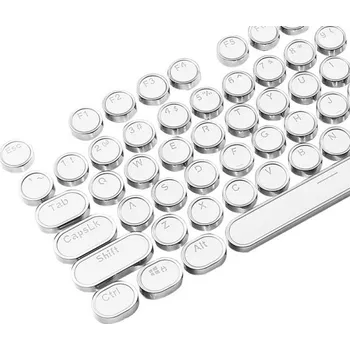 Vyměnitelné klávesy do klávesnice kulaté bílá