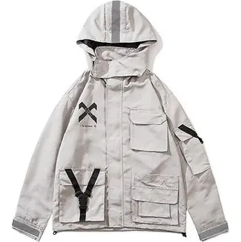 Pánská větrovka Pánská bunda F1257 světle šedá S