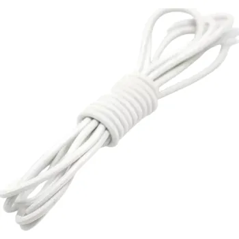 Tkaničky do bot Elastické tkaničky do bot 100 cm Kulaté gumové gumičky s plastovou přezkou Sportovní obuv Dětské boty Pohodlné zavazování bez uzlů bílá