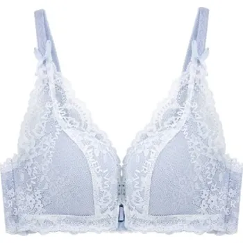 Podprsenka Krajková podprsenka s předním zapínáním modrá 80C