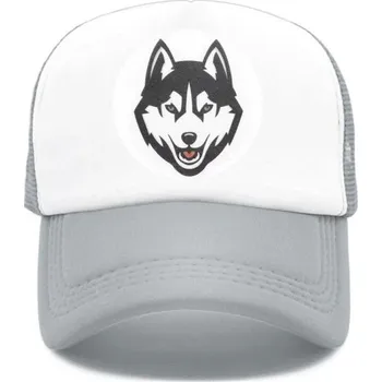 Kšiltovka Trucker kšiltovka s vlkem šedá