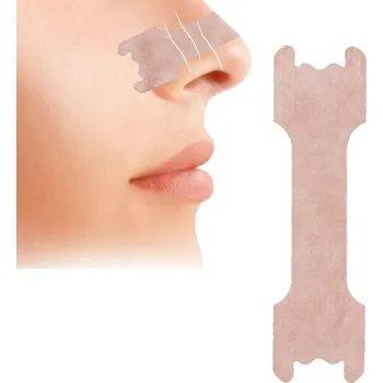 Pomůcka proti chrápání a spánkové apnoe Nosní náplasti proti chrápání 100 ks Pro lepší dýchání během spánku i sportu Zvýšení průtoku vzduchu Zmírnění ucpaného nosu