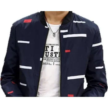 Pánská větrovka Pánská lehká bunda se vzorem J1432 modrá L