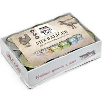 Krmivo pro kočku Sokol Falco Mix balení SENSE CAT 6x200g hovězí