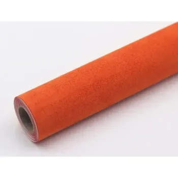 Samolepicí opravná záplata na semiš 40 x 150 cm Oprava semišového čalounění Textilní samolepicí páska Renovace nábytku a obuvi Snadná aplikace oranžová