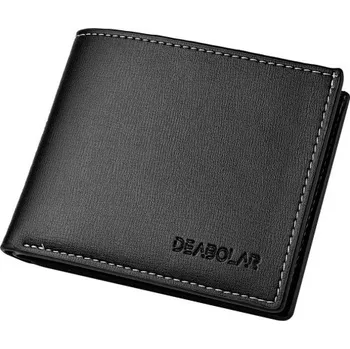 Pánská peněženka 12 x 10 cm PU kůže Praktická peněženka na karty a hotovost Elegantní doplněk pro muže černá