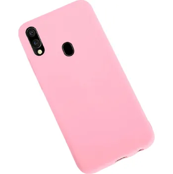 Pouzdro na mobilní telefon Matný silikonový kryt na Samsung Galaxy A20e růžová