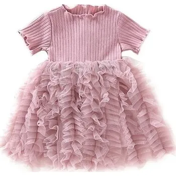 Dívčí šaty Dívčí šaty N352 starorůžová 4