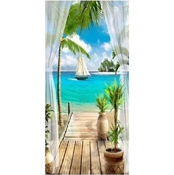 Tapeta Samolepicí tapeta na dveře s motivem moře S