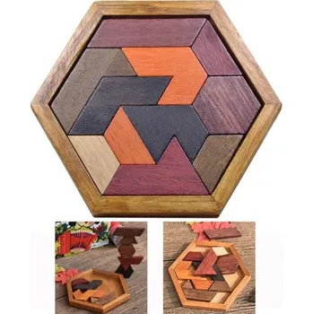 Dřevěná hračka Dřevěné geometrické puzzle