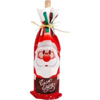 Vánoce Vánoční dekorace na lahev od vína J3468 2