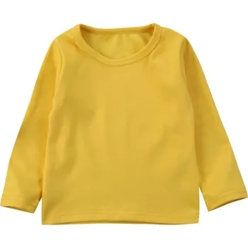 Dívčí tričko Dětské tričko s dlouhým rukávem B1645 žlutá 2