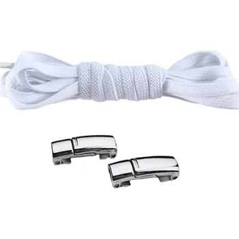 Tkaničky do bot Elastické tkaničky s magnetickým zapínáním bílá