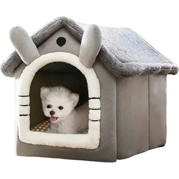 Pelíšek pro psa Plyšová bouda pro psy 33 x 30 x 32 cm