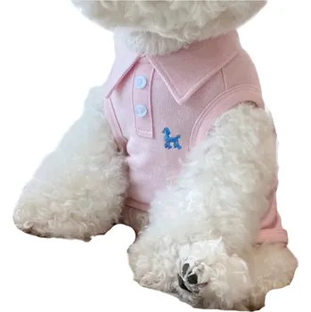 Obleček pro psa Stylová psí košile pro malé psy 1,5 - 2,5 kg Bavlna Elegantní oblečení pro štěňata Lehká a prodyšná polokošile Pohodlný střih růžová