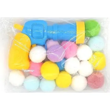 Hračka pro kočku Hračka pro kočky Pistole střílící plyšové kuličky 13x10 cm Sada s 20 kuličkami Interaktivní hra pro kočky Ruční pružinový odpalovač